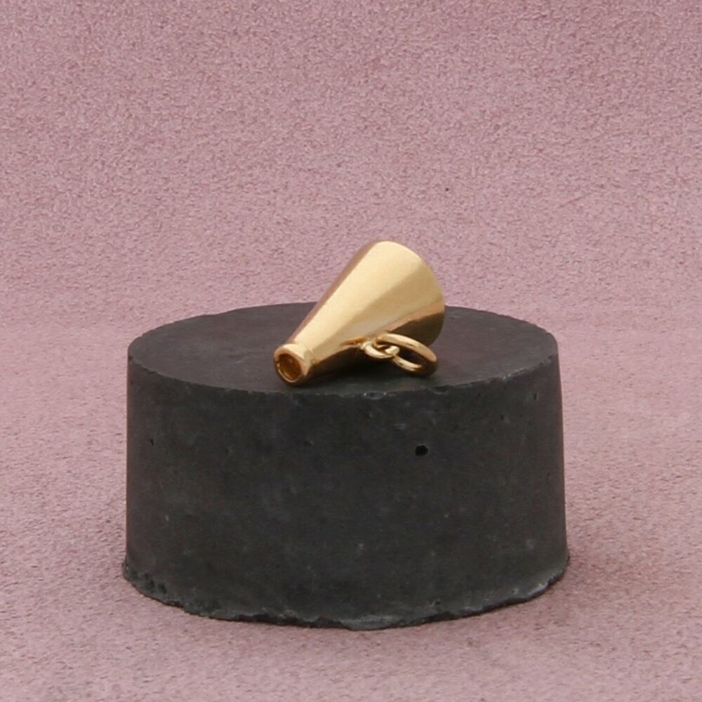 james avery 14k yellow gold retired cheer cheerleader 3d megaphone charm pendant